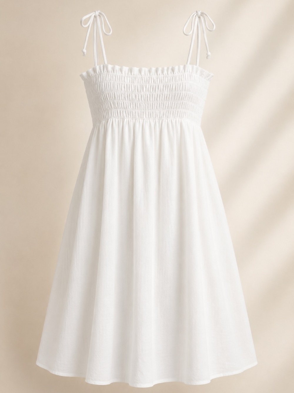 VICI White Smocked Sundress with Pockets – Size Small